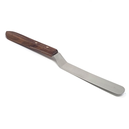 Wooden Handle Lab Spatula, 6 Offset Bayonet Blade, 10.4 Total Length